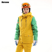 Naujausia aukštos kokybės moteriška snieglenčių striukė žiemai, šilta -30 laipsnių Thiken, vandeniui atspari vėjui suspausta slidinėjimo striukė