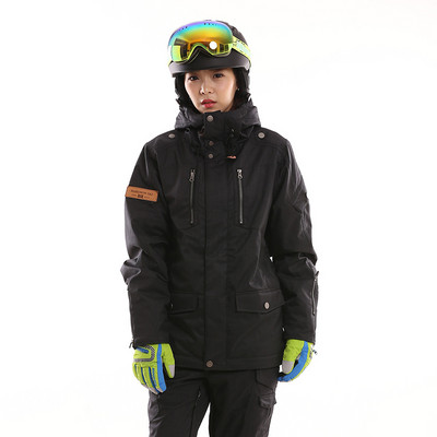 Naujausia aukštos kokybės moteriška snieglenčių striukė žiemai, šilta -30 laipsnių Thiken, vandeniui atspari vėjui suspausta slidinėjimo striukė