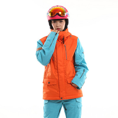 Naujausia aukštos kokybės moteriška snieglenčių striukė žiemai, šilta -30 laipsnių Thiken, vandeniui atspari vėjui suspausta slidinėjimo striukė