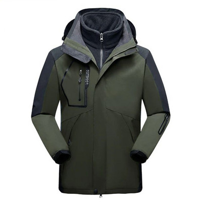 Ski Wear Γυναικεία Χειμωνιάτικα Σετ κουκούλα για σκι αδιάβροχα αντιανεμικά 3 σε 1 μπουφάν για σκι Snowboard ένδυση