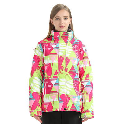Ski Jacket Thicken New 2022 print meleg termikus vízálló szélálló kapucnis felsőruházat snowboard téli kabát nőknek