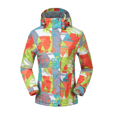 Ski Jacket Thicken New 2022 print meleg termikus vízálló szélálló kapucnis felsőruházat snowboard téli kabát nőknek