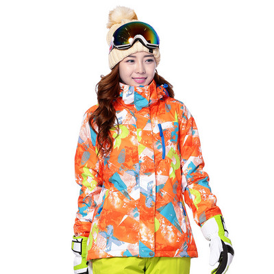 Ski Jacket Thicken New 2022 print meleg termikus vízálló szélálló kapucnis felsőruházat snowboard téli kabát nőknek