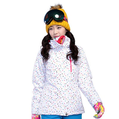 Ski Jacket Thicken New 2022 print meleg termikus vízálló szélálló kapucnis felsőruházat snowboard téli kabát nőknek