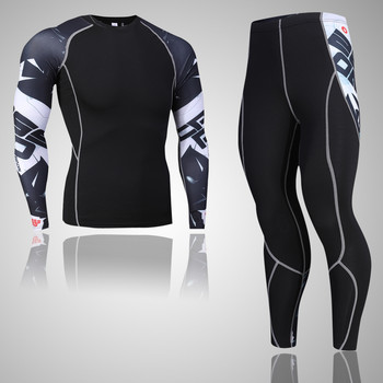 Ανδρικά θερμικά εσώρουχα Αθλητικά ρούχα βάσης που στεγνώνουν γρήγορα Θερμικά εσώρουχα Σκι Πεζοπορία τρέξιμο στενά αθλητικά ανδρικά S-4XL