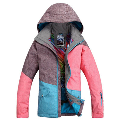 GSOU SNOW Slidinėjimo striukė Moteriškas slidinėjimo kostiumas Žieminis vėjui atsparus vandeniui Neperšlampamas lauko kempingas moteriškas šiltas paltas snieglenčių drabužiai Camo