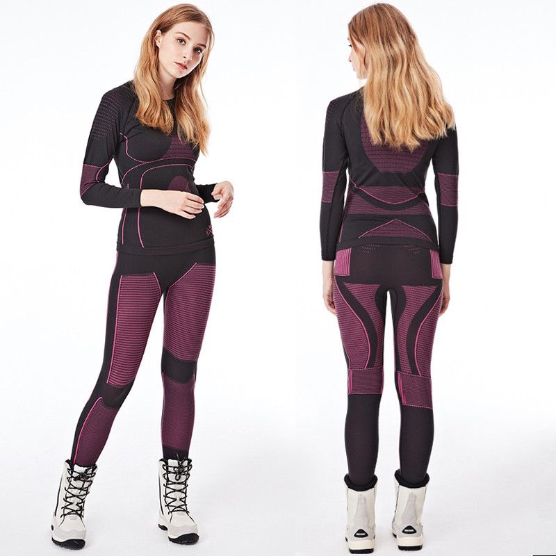 Šildomi lauko moteriški apatiniai slidinėjimo kostiumai „Montain“ Moterų motociklininkų kostiumai „Thermal Sport“ Vyriški „Crosscountry“ sniego kostiumai