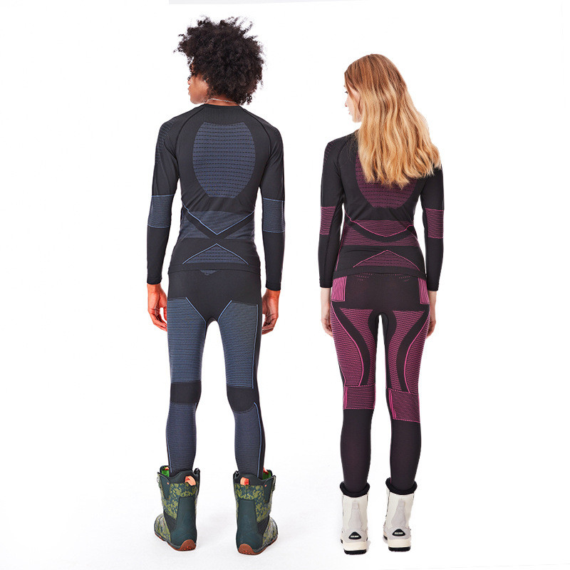Slidinėjimo apatiniai kostiumai Vyrai Moteriški Kvėpuojantys Wicking Snieglentės Slidinėjimo apatiniai Marškinėliai Kelnės žiemos lauko sportui Slidinėjimo terminis rinkinys