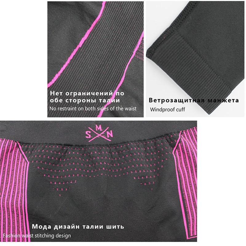 Slidinėjimo apatiniai kostiumai Vyrai Moteriški Kvėpuojantys Wicking Snieglentės Slidinėjimo apatiniai Marškinėliai Kelnės žiemos lauko sportui Slidinėjimo terminis rinkinys