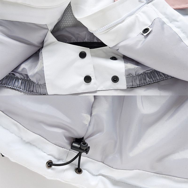 2022 m. žiemos naujas slidinėjimo kostiumas moterims, lauko snieglenčių striukė su gobtuvu, susiūta striukė, pastorinta šilta slidinėjimo rūbai, neperšlampama viršaus