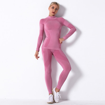Női lány sí fehérnemű szett Fitnesz edzés Termál tornaterem Sí Snowboard Sport Futó Jóga Edzőruha Long Johns 9185AB