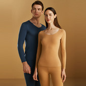 Rudens žiema moterims Vyriški šiluminiai apatiniai šilti kelnių kostiumas apvalia kaklą dvipusis šlifuotas besiūlis apatinis slidinėjimo apatinių drabužių rinkiniai