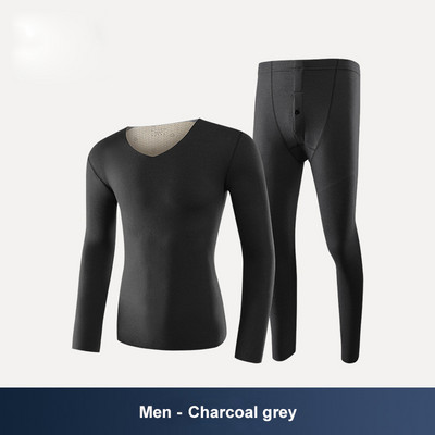 Rudens žiema moterims Vyriški šiluminiai apatiniai šilti kelnių kostiumas apvalia kaklą dvipusis šlifuotas besiūlis apatinis slidinėjimo apatinių drabužių rinkiniai