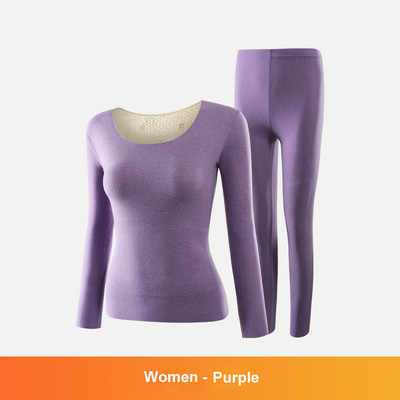 Rudens žiema moterims Vyriški šiluminiai apatiniai šilti kelnių kostiumas apvalia kaklą dvipusis šlifuotas besiūlis apatinis slidinėjimo apatinių drabužių rinkiniai