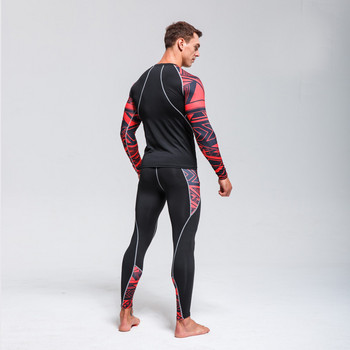 Σετ ανδρικών εσωρούχων σκι Θερμική Βάση Σετ ανδρικών ενδυμάτων προπόνησης Αθλητικά μακρυμάνικα πουκάμισα MMA rashgard kit 4XL