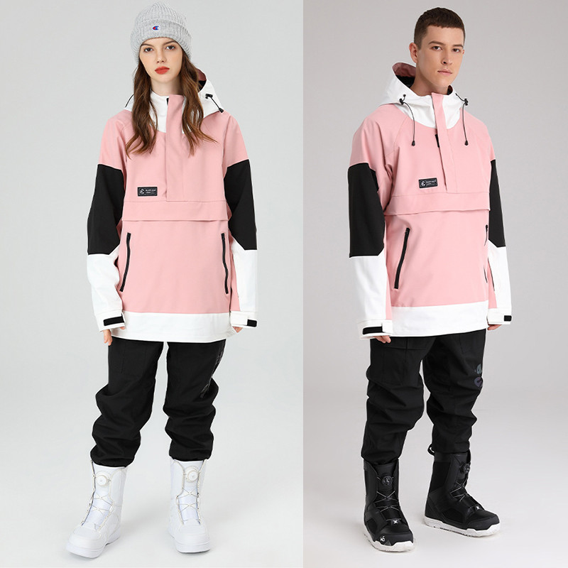2022 m. slidinėjimo striukė Moteriška sportinė snieglenčių striukė Vyriška žieminė gobtuvu, vandeniui nepralaidi, kvėpuojanti Colorblock Slidinėjimo viršutinė striukė sniego paltai