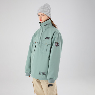 2022 m. nauja slidinėjimo striukė, viršutinė moteriška apykakle, lauko snieglenčių striukė Vyriška paminkštintas terminis slidinėjimo kostiumas, atsparus vėjui, vandeniui atsparus žieminis paltas