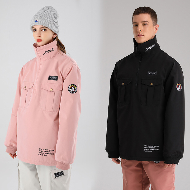 2022 m. nauja slidinėjimo striukė, viršutinė moteriška apykakle, lauko snieglenčių striukė Vyriška paminkštintas terminis slidinėjimo kostiumas, atsparus vėjui, vandeniui atsparus žieminis paltas