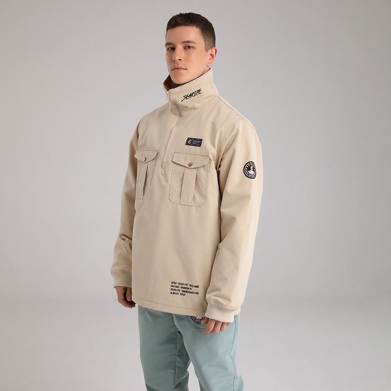 2022 m. nauja slidinėjimo striukė, viršutinė moteriška apykakle, lauko snieglenčių striukė Vyriška paminkštintas terminis slidinėjimo kostiumas, atsparus vėjui, vandeniui atsparus žieminis paltas