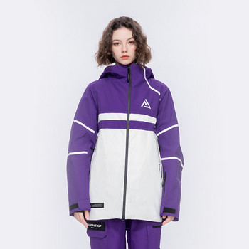 Χειμερινό νέο μπουφάν για σκι Γυναικεία ανδρικά αθλητικά μπουφάν για σνόουμπορντ Παχύ κοστούμι σκι με θερμική κουκούλα Αντιανεμικό αδιάβροχο ρούχα Top Coa