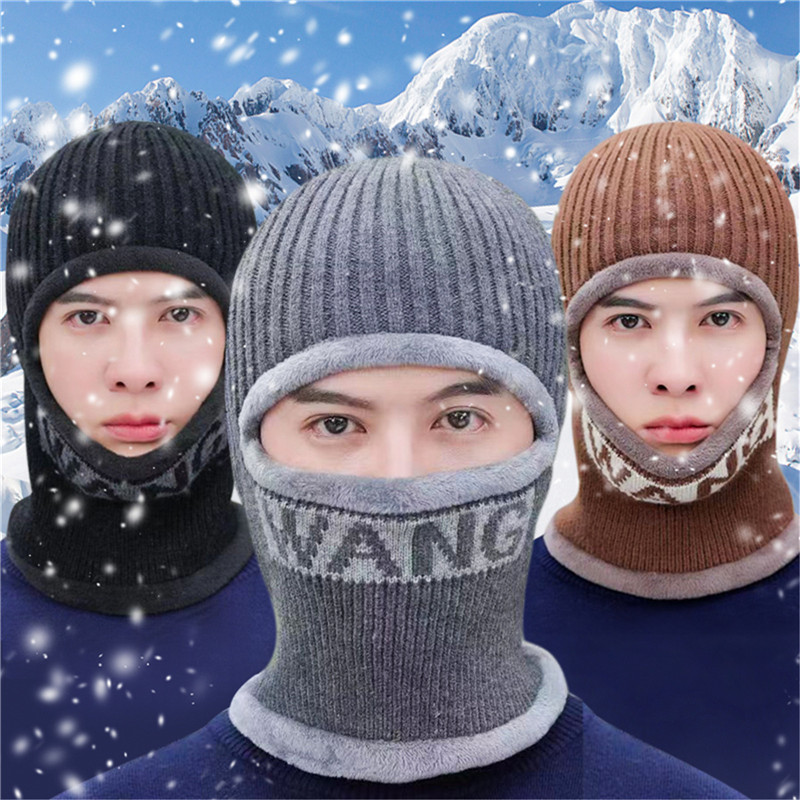 Šiltos megztos kepurės su snapeliu moterims žieminės viso veido balaklava kaklo šiltesnė nerta ausų apsauga Skullies kepurė slidinėjimo kepuraitės Kapotas