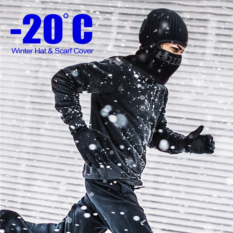 Šiltos megztos kepurės su snapeliu moterims žieminės viso veido balaklava kaklo šiltesnė nerta ausų apsauga Skullies kepurė slidinėjimo kepuraitės Kapotas