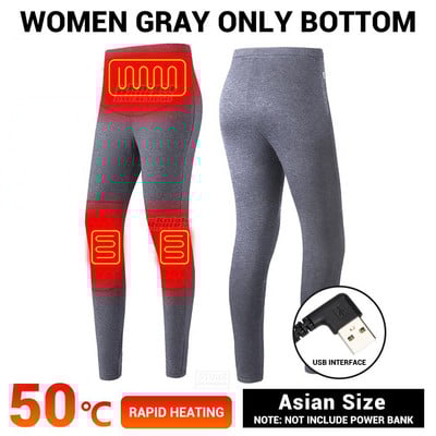 Moterys Vyrai Žieminė termiškai šildoma striukė Liemenė USB savarankiškas apatinis trikotažas Slidinėjimo šildomas kostiumas Elektriniai drabužiai Vilna terminis kaitinimas pėsčiomis