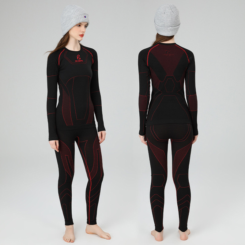 Iarnă bărbați lenjerie termică de schi uscare rapidă încălzită femei set de zăpadă pantaloni de top pantaloni cald pentru snowboard ținute sport în aer liber haine masculine