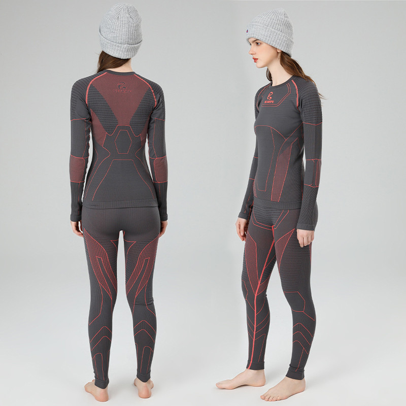 Iarnă bărbați lenjerie termică de schi uscare rapidă încălzită femei set de zăpadă pantaloni de top pantaloni cald pentru snowboard ținute sport în aer liber haine masculine