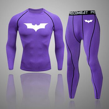 Κοστούμι συμπίεσης Ανδρικά αθλητικά ρούχα για τζόκινγκ εσώρουχα για σκι μακρυμάνικο καλσόν γυμναστική μπλούζα Wicking αθλητικό παντελόνι S-4XL