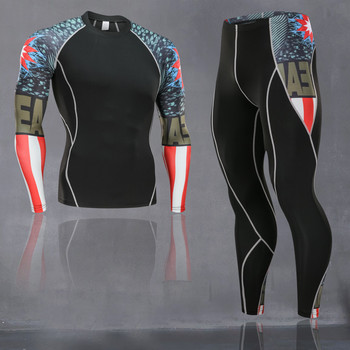 Ανδρικά θερμικά εσώρουχα σετ αθλητικών ρούχων βάσης ρούχων που στεγνώνουν γρήγορα θερμικά εσώρουχα για σκι πεζοπορία για τρέξιμο στενά αθλητικά ανδρικά ανδρικά 4XL