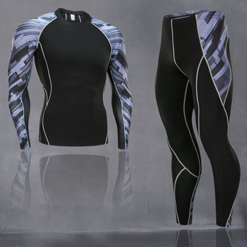Ανδρικά θερμικά εσώρουχα σετ αθλητικών ρούχων βάσης ρούχων που στεγνώνουν γρήγορα θερμικά εσώρουχα για σκι πεζοπορία για τρέξιμο στενά αθλητικά ανδρικά ανδρικά 4XL