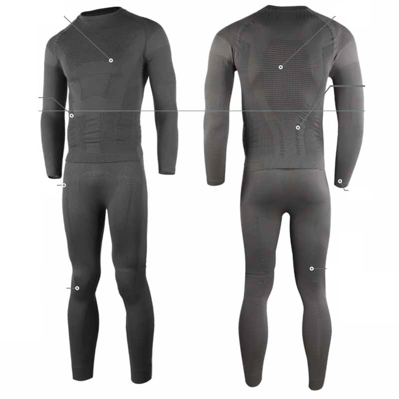 Vyrų motociklų terminio apatinio trikotažo komplektas ilgų Johns viršutinių ir kelnių komplektas Vyriškas motociklų slidinėjimo žiemos šiltas pagrindo sluoksniai, sandarūs