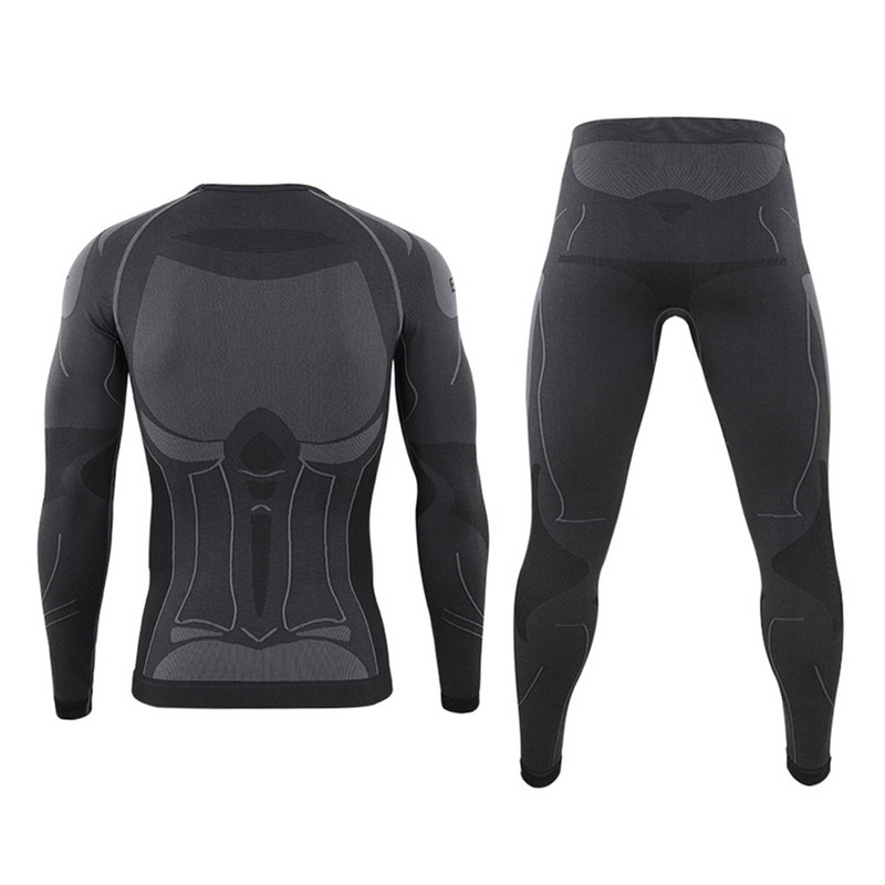 Kvėpuojantis terminis slidinėjimo apatinio trikotažo rinkinys Vyriški ilgi Johns žiemos apšilimo slidinėjimo striukė ir kelnės Apranga nuo prakaito