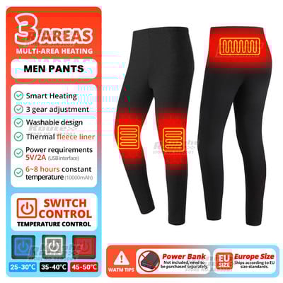 Žieminiai terminiai apatiniai šildoma striukė Vyriška USB elektrinis slidinėjimo kostiumas, savaime šildoma liemenė, moteriška šildoma apranga, vilna, ilga 2022 m.