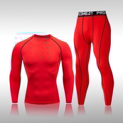 Dviejų dalių rinkiniai Kompresiniai kostiumai Vyriški greitai džiūstantys rūbai Sportiniai bėgimai MMA Bėgimas treniruoklių salė Treniruotės Sporto kostiumas Drabužiai