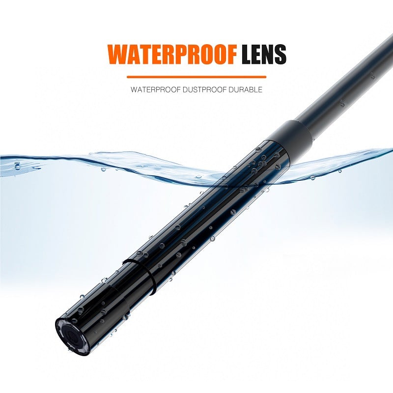 Pramoninė endoskopinė kamera 4,3 colio IPS ekranas HD1080P, vieno dviejų lęšių vamzdis, automobilio tikrinimo boreskopas IP68 vandeniui atsparus LED 2600 mAh