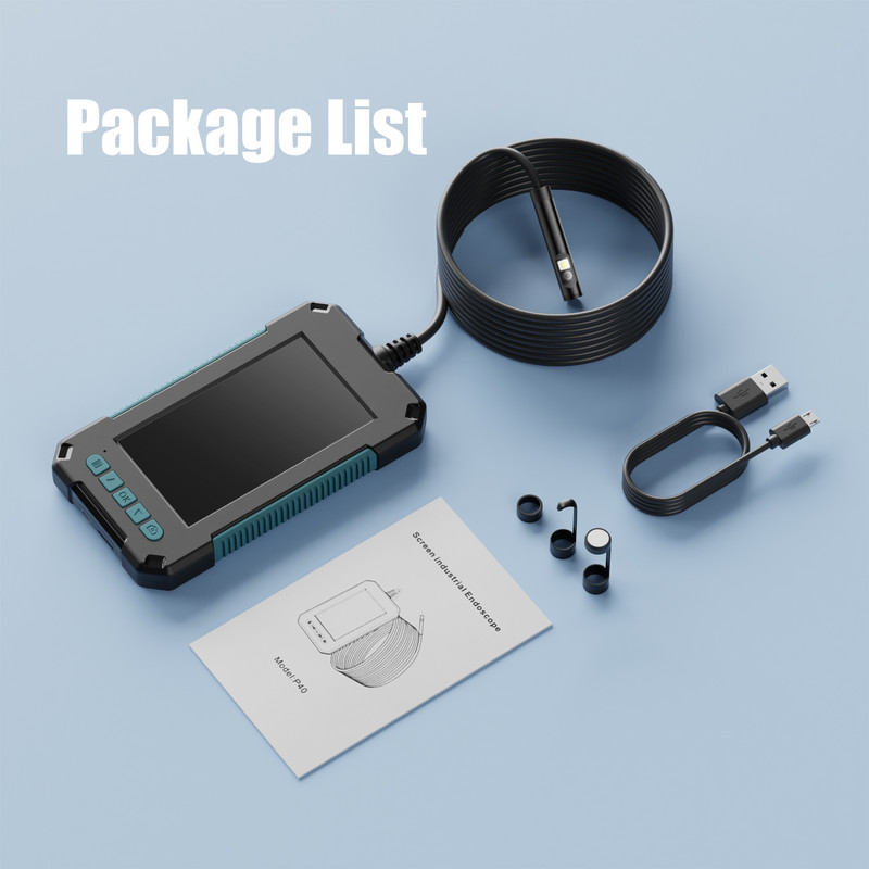 ENWOR Κάμερα ενδοσκοπίου με βιομηχανικό ενδοσκόπιο 4,3 ιντσών 3,9 χιλιοστών και διπλού φακού IP67 αδιάβροχο 1080P για έλεγχο αποχέτευσης αυτοκινήτου