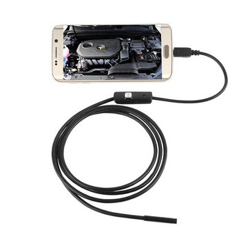 2M 1M 5,5mm 7mm κάμερα ενδοσκοπίου Ευέλικτη IP67 Αδιάβροχη κάμερα Borescope Inspection for Android Notebook 6LEDs Adjustable
