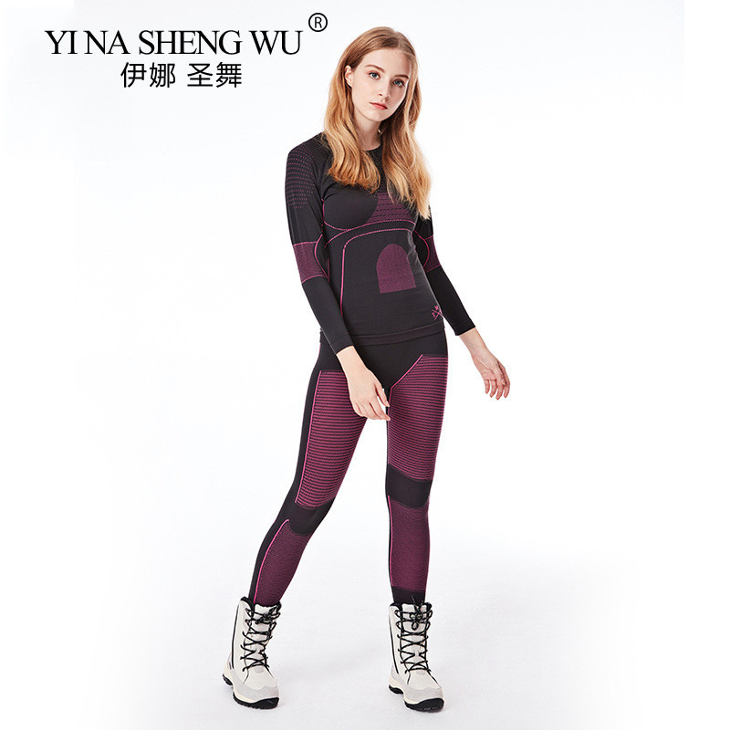 Vyriški moterų žiemos apranga slidinėjimo terminio apatinio trikotažo rinkiniai ilgomis rankovėmis Viršutiniai pratimai Drabužiai Sporto žarnos snieglenčių marškiniai ir kelnės