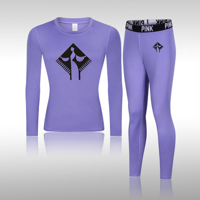 Moterų gimnastikos marškinėlių kompresinis jogos rinkinys Greitai džiūstantis moteriškas ilgomis rankovėmis + ilgos kelnės lauko sportinė apranga Fitneso sportinė apranga, skirta