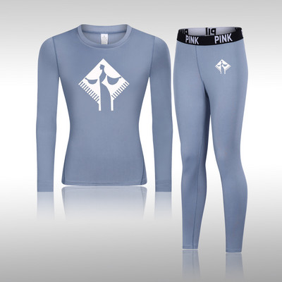 Moterų gimnastikos marškinėlių kompresinis jogos rinkinys Greitai džiūstantis moteriškas ilgomis rankovėmis + ilgos kelnės lauko sportinė apranga Fitneso sportinė apranga, skirta