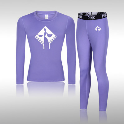 Moterų gimnastikos marškinėlių kompresinis jogos rinkinys Greitai džiūstantis moteriškas ilgomis rankovėmis + ilgos kelnės lauko sportinė apranga Fitneso sportinė apranga, skirta