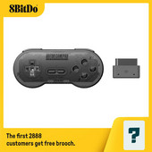 8BitDo SN30 2.4G belaidis žaidimų pultelis, skirtas originaliam SNES/SFC (SN/SF/Transparent Edition) – Super NES