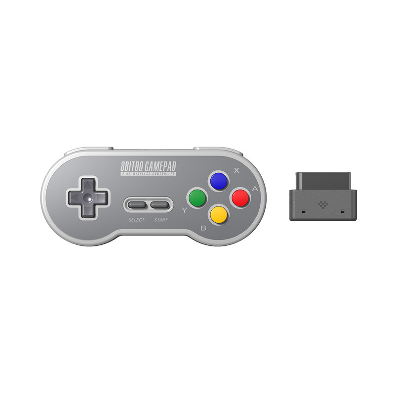 8BitDo SN30 2.4G belaidis žaidimų pultelis, skirtas originaliam SNES/SFC (SN/SF/Transparent Edition) – Super NES