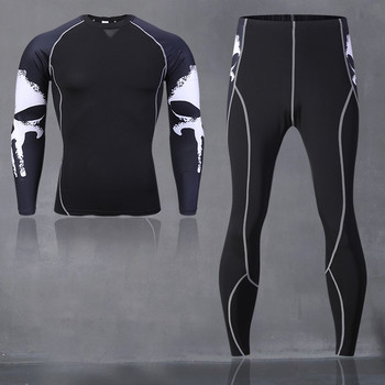 Ανδρικά θερμικά εσώρουχα υψηλής ποιότητας Gym Καλσόν που στεγνώνουν γρήγορα Ρούχα ιππασίας Νέα ζεστά εσώρουχα σκι Sport Suit S-4XL