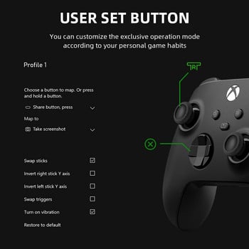 Microsoft Xbox Core Wireless Controller Carbon Electric Volt White Black за Xbox Series X Xbox Series S Xbox One контролер