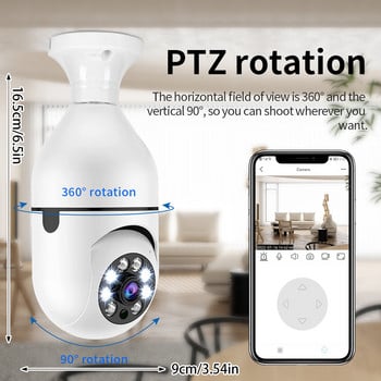 E27 Κάμερα επιτήρησης LED λαμπτήρας υποδοχή 360° 2.4G WiFi Ασφάλεια Προστασία 1080P Spotlight Αυτόματη παρακολούθηση ανθρώπου