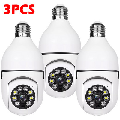 E27 stebėjimo kameros LED lemputės lizdas 360° 2.4G WiFi saugumo apsauga 1080P prožektorius automatinis žmogaus sekimas