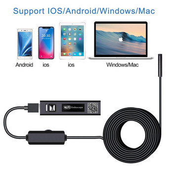 Κάμερα ενδοσκοπίου 3,9mm/8mm Ασύρματο ενδοσκόπιο 2,0 MP HD Borescope Rigid Snake Cable για iPhone Android Samsung Huawei Tablet PC